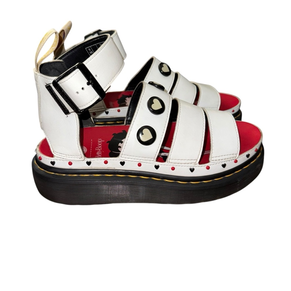 Dr. Martens White and Black Platform Sandals